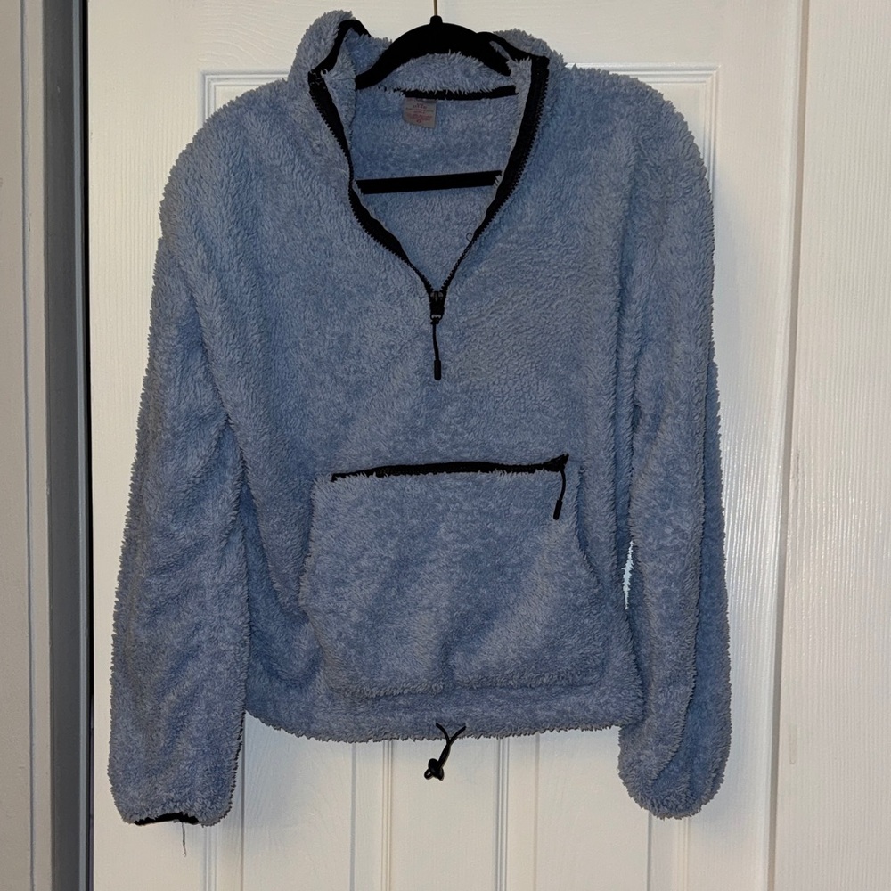 No Boundaries Blue Fleece Quarter-Zip Sweater